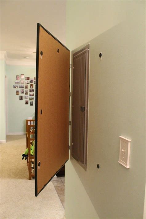 how to hide a electric box|hide electrical panel in bedroom.